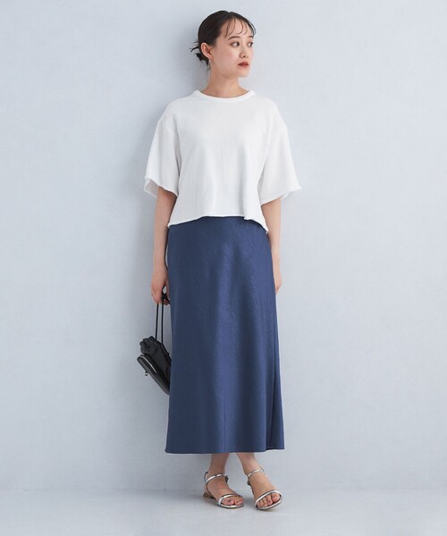 green label relaxing(グリーンレーベルリラクシング)の「裏毛 スラッシュ プルオーバー(スウェット・レディース・グレー/ネイビー/ホワイト・FREE)」の12枚目の写真