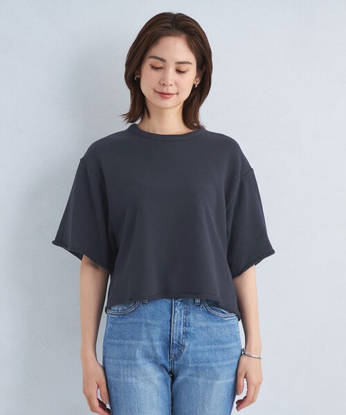 green label relaxing(グリーンレーベルリラクシング)の「裏毛 スラッシュ プルオーバー(スウェット・レディース・グレー/ネイビー/ホワイト・FREE)」の13枚目の写真