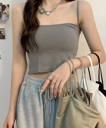 RiNc（リンク）の「【 NOLITA / ノリータ 】5枚組 ソリッド スクエア キャミトップ ワイヤレス パッド 入り キャミトップ 女性用ランジェリー アンダーウェア（スポーツブラ）」