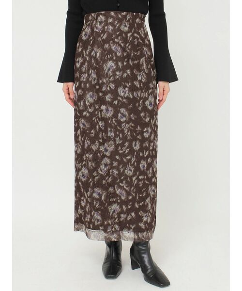 LAGUNAMOON(ラグナムーン)の「フラワーパターンチュールスカート(スカート・レディース・アイボリー/ブラウン・SMALL/MEDIUM)」の20枚目の写真