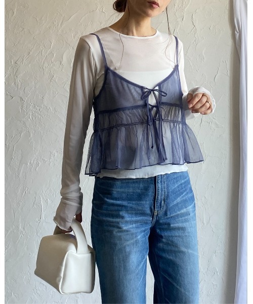 Y‘s yohojiyamamoto シアー水滴柄　ベスト　キャミソール e0357d5208b010271b6afd611c8f09