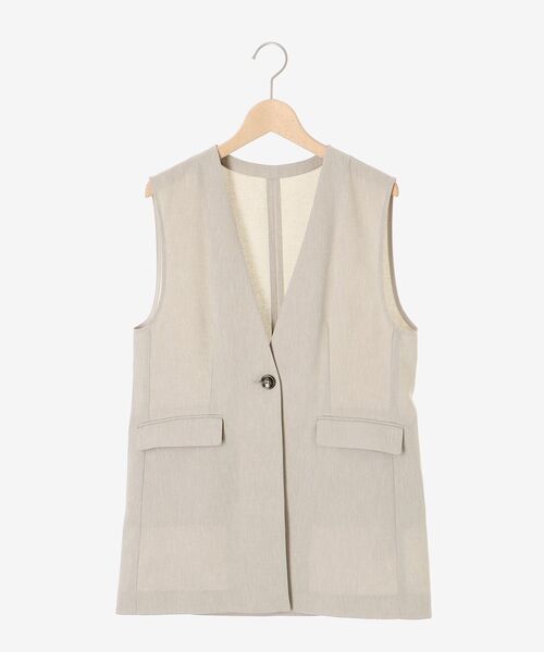 le.coeur blanc（ルクールブラン）の「リネンライクツイルベスト（ベスト・レディース・ブラウン/グレイッシュベージュ・38）」の22枚目の写真