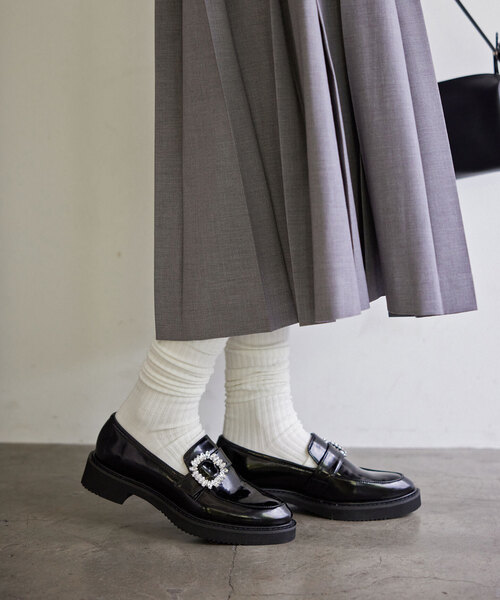 SLOBE IENA（スローブイエナ）の「SLOBE ビジューローファー（ローファー・レディース・ブラック・22.5cm/23cm/23.5cm/24cm/24.5cm）」の12枚目の写真