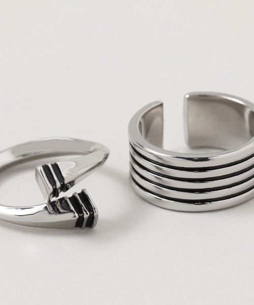RAGEBLUE(レイジブルー)の「メタルデザインリング(リング・メンズ・その他1/ホワイト・FREE)」の5枚目の写真