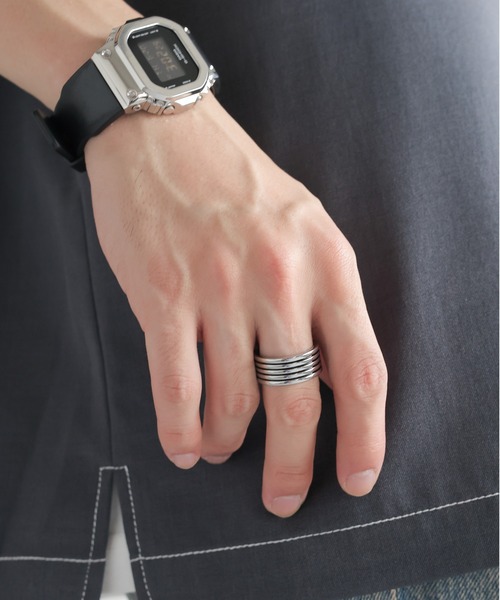 RAGEBLUE(レイジブルー)の「メタルデザインリング(リング・メンズ・その他1/ホワイト・FREE)」の8枚目の写真