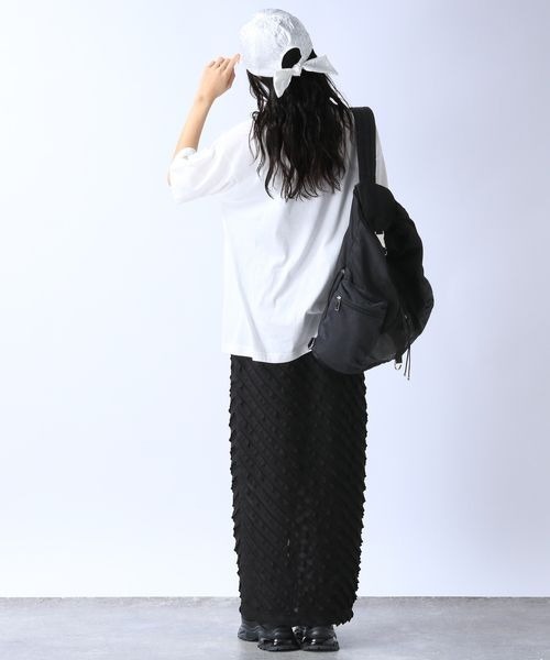 JEANASIS（ジーナシス）の「サテンリボンCAP/129992（キャップ・レディース・ホワイト/ブラック・FREE）」の4枚目の写真