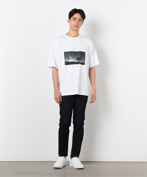 COMME CA ISM（コムサイズム）の「【接触冷感機能】Feel-Cool  フォトＴシャツ 「Starry sky」（Tシャツ/カットソー・メンズ・ホワイト/チャコール/ベージュ・MEDIUM/LARGE）」の5枚目の写真