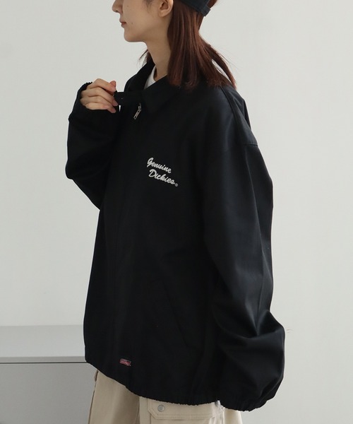 ディッキーズ　ロゴ刺繍 ワークジャケット ジップ ブルゾン　メンズ　黒 楽天市場】CONFUSE ワークジャケット スイングトップ 刺繍