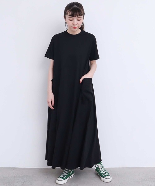 I am I in fact...（アイアムアイインファクト）の「スワイマイ天竺 ゴアードワンピース（ワンピース・レディース・ブラック・FREE）」の3枚目の写真