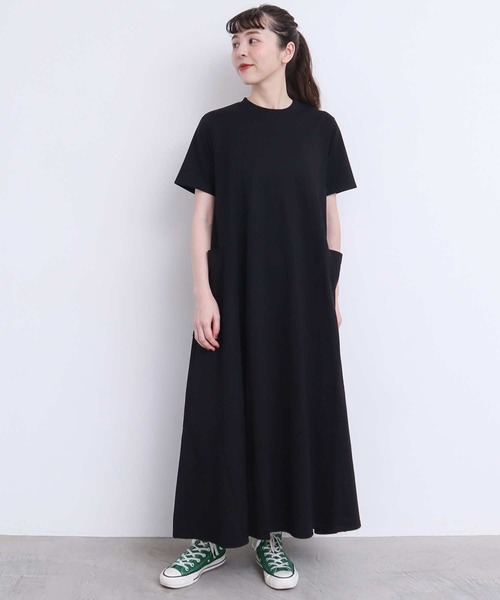 I am I in fact...（アイアムアイインファクト）の「スワイマイ天竺 ゴアードワンピース（ワンピース・レディース・ブラック・FREE）」の4枚目の写真