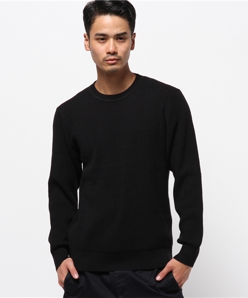 CIAOPANIC(チャオパニック)の「【Ciaopanic】 米綿12GGワッフルプルオーバー(Tシャツ/カットソー・メンズ・オフホワイト/オリーブ/キャメル/ブラック・LARGE/MEDIUM)」の2枚目の写真