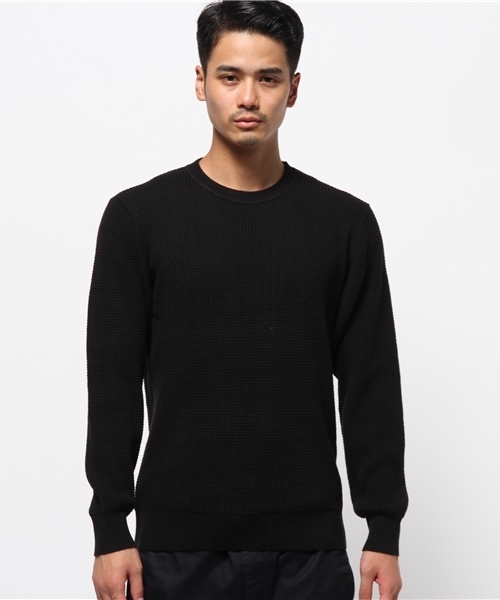 CIAOPANIC(チャオパニック)の「【Ciaopanic】 米綿12GGワッフルプルオーバー(Tシャツ/カットソー・メンズ・オフホワイト/オリーブ/キャメル/ブラック・LARGE/MEDIUM)」の5枚目の写真