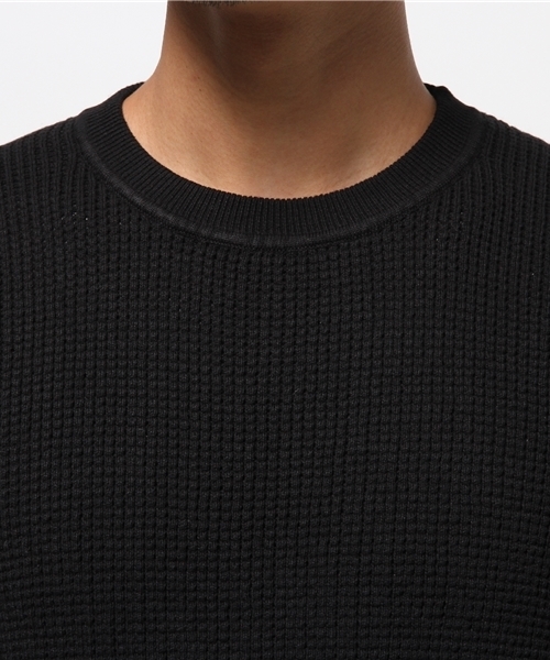 CIAOPANIC(チャオパニック)の「【Ciaopanic】 米綿12GGワッフルプルオーバー(Tシャツ/カットソー・メンズ・オフホワイト/オリーブ/キャメル/ブラック・LARGE/MEDIUM)」の8枚目の写真