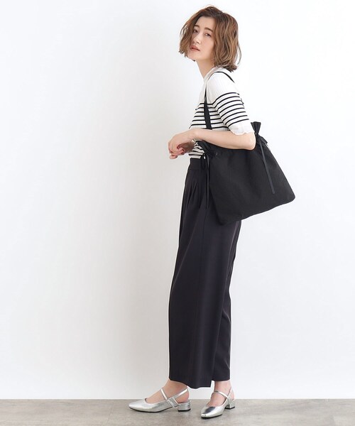 grove(グローブ)の「◆サイドリボンギャザーナイロントート(トートバッグ・レディース・シルバー系その他5/ブラック系3/ブラック/チャコールグレー・00)」の8枚目の写真