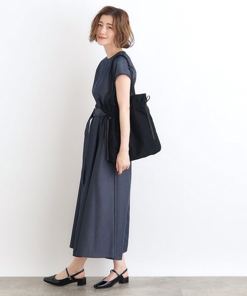 grove(グローブ)の「◆サイドリボンギャザーナイロントート(トートバッグ・レディース・シルバー系その他5/ブラック系3/ブラック/チャコールグレー・00)」の10枚目の写真