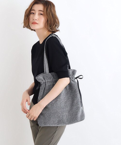 grove(グローブ)の「◆サイドリボンギャザーナイロントート(トートバッグ・レディース・シルバー系その他5/ブラック系3/ブラック/チャコールグレー・00)」の11枚目の写真
