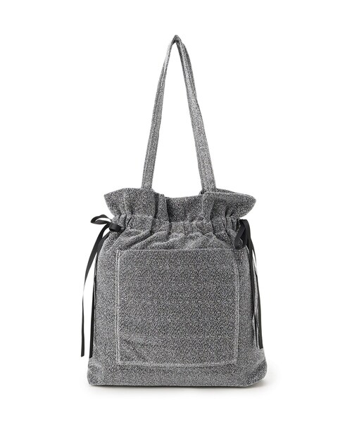 grove(グローブ)の「◆サイドリボンギャザーナイロントート(トートバッグ・レディース・シルバー系その他5/ブラック系3/ブラック/チャコールグレー・00)」の19枚目の写真