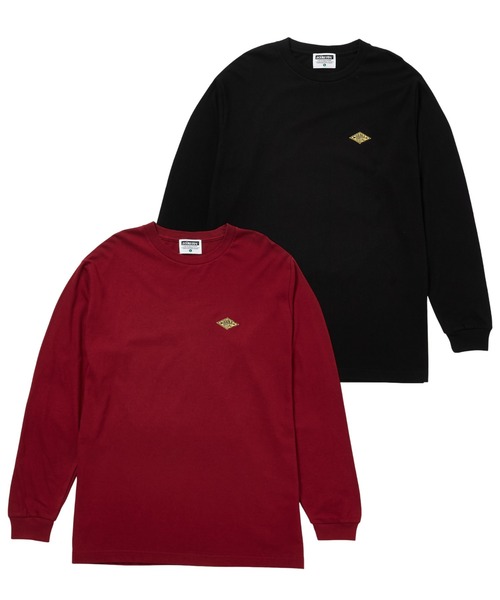 DOUBLE STEAL(ダブルスティール)の「ダイヤ刺繍 長袖Tシャツ(Tシャツ/カットソー・メンズ・ブラック/バーガンディー・MEDIUM/LARGE/X-LARGE)」の3枚目の写真