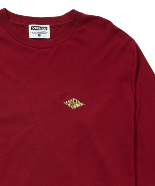 DOUBLE STEAL(ダブルスティール)の「ダイヤ刺繍 長袖Tシャツ(Tシャツ/カットソー・メンズ・ブラック/バーガンディー・MEDIUM/LARGE/X-LARGE)」の4枚目の写真