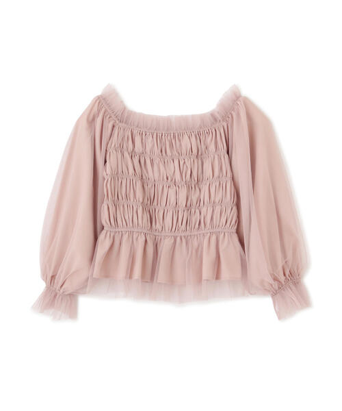 PROPORTION BODY DRESSING（プロポーションボディドレッシング）の「長袖チュールシャーリングブラウス / 1214210904（シャツ/ブラウス・レディース・ダークグレー/ブラウン/ピンク・FREE）」の21枚目の写真