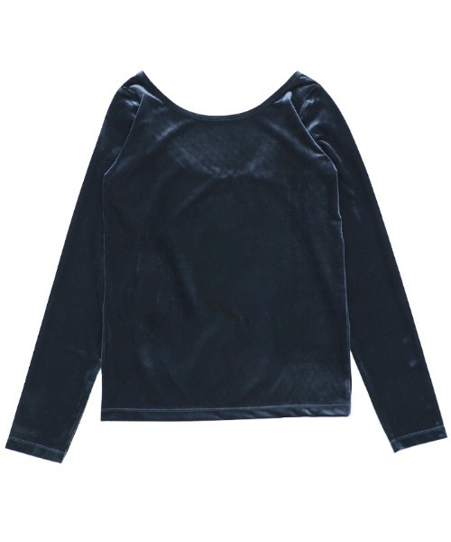 セール】バレエネックベロアトップス（Tシャツ/カットソー）｜select