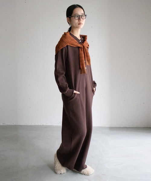 【超美品】ichi_ コットンヘリンボーンジャンプスーツ・つなぎ セール】Jump suit/All-in-one デニム ジャンプスーツ（つなぎ