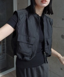 y/m by RIKA | ナイロンツイルショートベスト(ベスト)