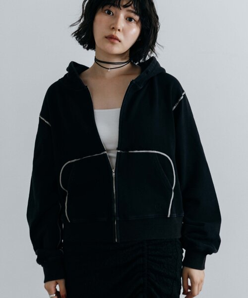 Lui's(ルイス)の「【cierio /シエリオ 】 スウェットZIPパーカー(Tシャツ/カットソー・レディース・ネイビー/ブラック・FREE)」の19枚目の写真