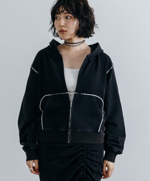 Lui's(ルイス)の「【cierio /シエリオ 】 スウェットZIPパーカー(Tシャツ/カットソー・レディース・ネイビー/ブラック・FREE)」の20枚目の写真