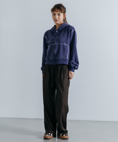 Lui's(ルイス)の「【cierio /シエリオ 】 スウェットZIPパーカー(Tシャツ/カットソー・レディース・ネイビー/ブラック・FREE)」の6枚目の写真