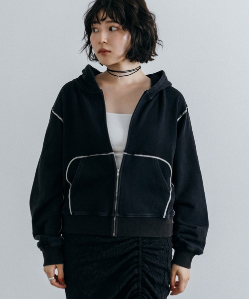 Lui's(ルイス)の「【cierio /シエリオ 】 スウェットZIPパーカー(Tシャツ/カットソー・レディース・ネイビー/ブラック・FREE)」の14枚目の写真