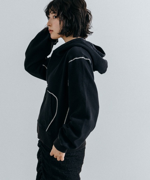 Lui's(ルイス)の「【cierio /シエリオ 】 スウェットZIPパーカー(Tシャツ/カットソー・レディース・ネイビー/ブラック・FREE)」の15枚目の写真