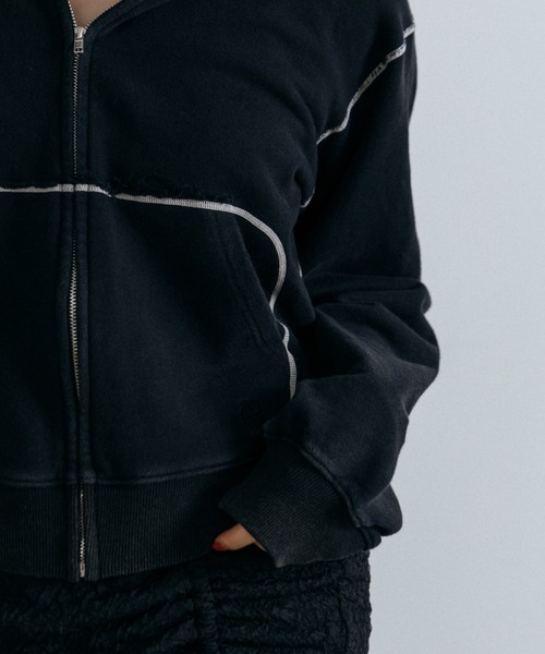 Lui's(ルイス)の「【cierio /シエリオ 】 スウェットZIPパーカー(Tシャツ/カットソー・レディース・ネイビー/ブラック・FREE)」の17枚目の写真