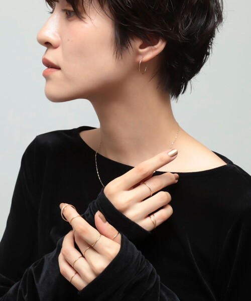 NOLLEY’S（ノーリーズ）の「【grace grace/グラスグラス】10K スキニーリング（11号）（リング・レディース・ゴールド・11号）」の2枚目の写真