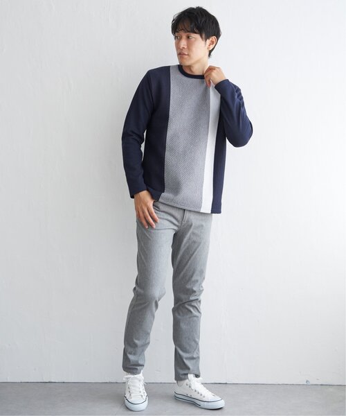 ikka（イッカ）の「ブロックスジャカードクルーネック（スウェット・メンズ・グリーン/ホワイト/ベージュ/ネイビー・XL/L/M/S）」の17枚目の写真