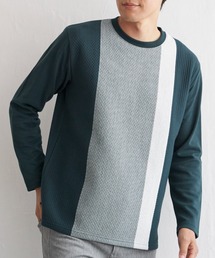 ブロックスジャカードクルーネック