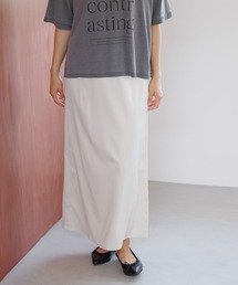 Elura | ＜レギュラー／低身長サイズ＞ストレッチサテンフレアスカート/143178(スカート)