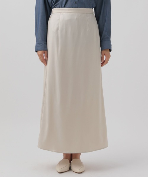 Elura（エルーラ）の「＜レギュラー／低身長サイズ＞ストレッチサテンフレアスカート/143178（スカート・レディース・ライトベージュ/グレー・FREE）」の17枚目の写真