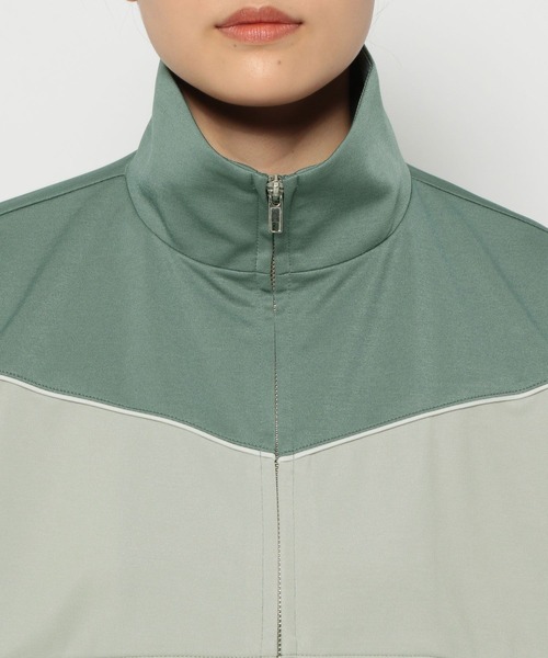 mysty woman（ミスティウーマン）の「キリカエラインジャージ　149266（パーカー・レディース・オフホワイト/ブラック/グリーン・FREE）」の11枚目の写真