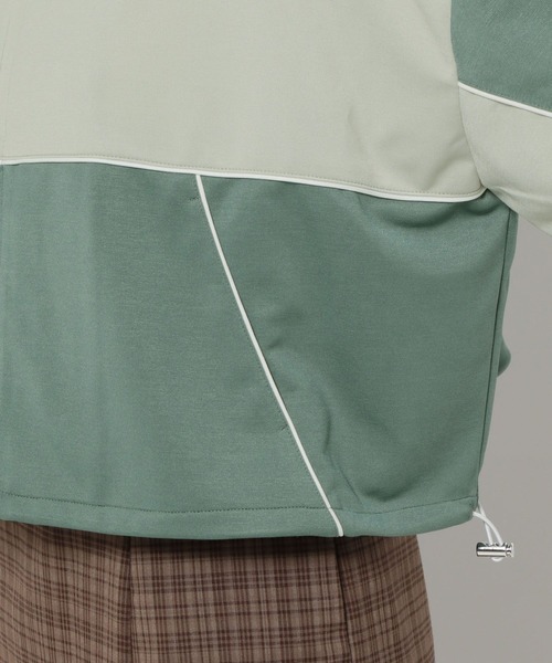 mysty woman（ミスティウーマン）の「キリカエラインジャージ　149266（パーカー・レディース・オフホワイト/ブラック/グリーン・FREE）」の13枚目の写真