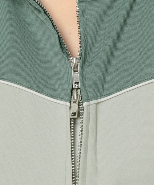 mysty woman（ミスティウーマン）の「キリカエラインジャージ　149266（パーカー・レディース・オフホワイト/ブラック/グリーン・FREE）」の14枚目の写真