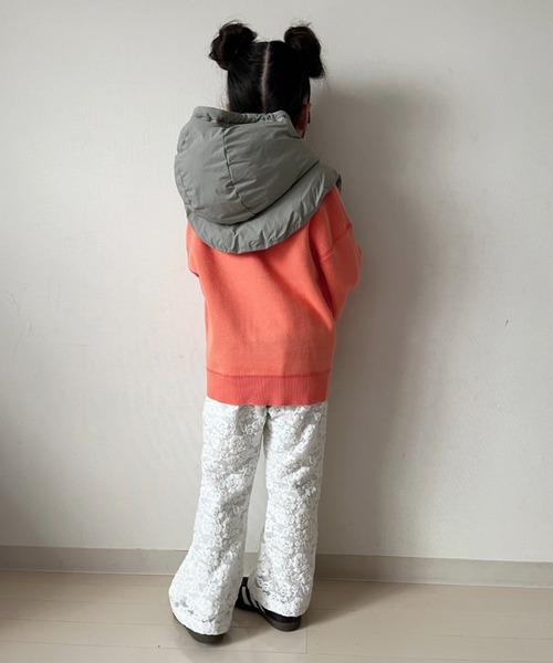 CIAOPANIC TYPY（チャオパニックティピー）の「【KIDS】起毛レースストレッチイージーパンツ（その他パンツ・キッズ・ブラック/ホワイト・SMALL/MEDIUM/LARGE/X-LARGE/XX-LARGE）」の9枚目の写真