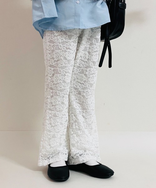 CIAOPANIC TYPY（チャオパニックティピー）の「【KIDS】起毛レースストレッチイージーパンツ（その他パンツ・キッズ・ブラック/ホワイト・SMALL/MEDIUM/LARGE/X-LARGE/XX-LARGE）」の10枚目の写真