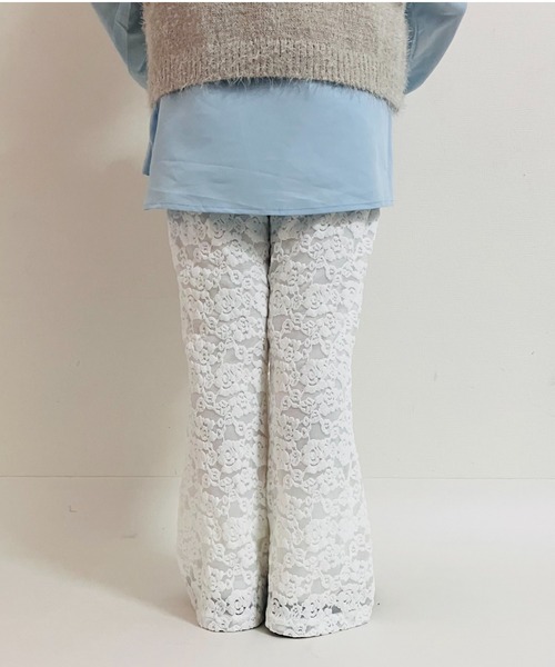 CIAOPANIC TYPY（チャオパニックティピー）の「【KIDS】起毛レースストレッチイージーパンツ（その他パンツ・キッズ・ブラック/ホワイト・SMALL/MEDIUM/LARGE/X-LARGE/XX-LARGE）」の14枚目の写真