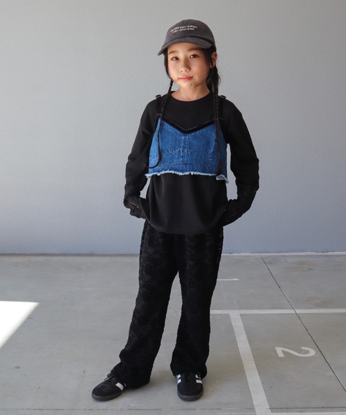 CIAOPANIC TYPY（チャオパニックティピー）の「【KIDS】起毛レースストレッチイージーパンツ（その他パンツ・キッズ・ブラック/ホワイト・SMALL/MEDIUM/LARGE/X-LARGE/XX-LARGE）」の16枚目の写真