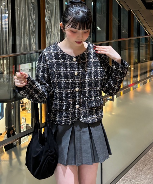 Ada.（エイダ）の「【秋・冬ジャケット】金ボタン ツイードジャケット