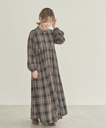 【WEB限定・小柄女性向け】エコベロアソートギャザーワンピース