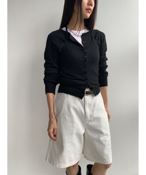 Didot.showroom(ディドット ショールーム)の「カシミヤブレンドビスチェセットカーディガン(カーディガン/ボレロ・レディース・ブラック/レッド/グレー・FREE)」の5枚目の写真