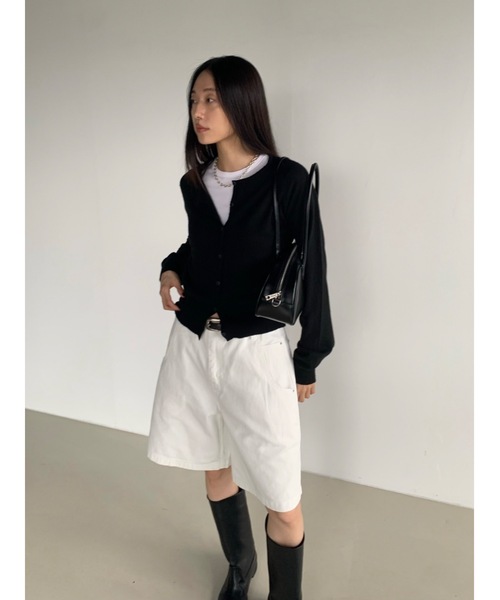 Didot.showroom(ディドット ショールーム)の「カシミヤブレンドビスチェセットカーディガン(カーディガン/ボレロ・レディース・ブラック/レッド/グレー・FREE)」の11枚目の写真