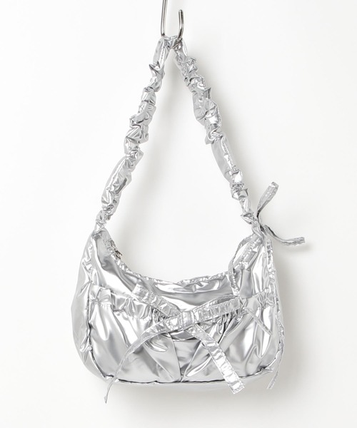 Silly(シリー)の「2wayリボンドロストバッグ(ハンドバッグ・レディース・アイボリー/ブラック/ライトブルー/グレー/シルバー・FREE)」の14枚目の写真